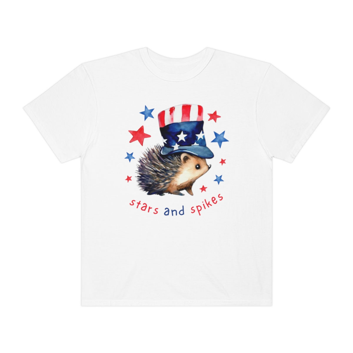 Stars and Spikes Patriotic Hedgehog T-Shirt