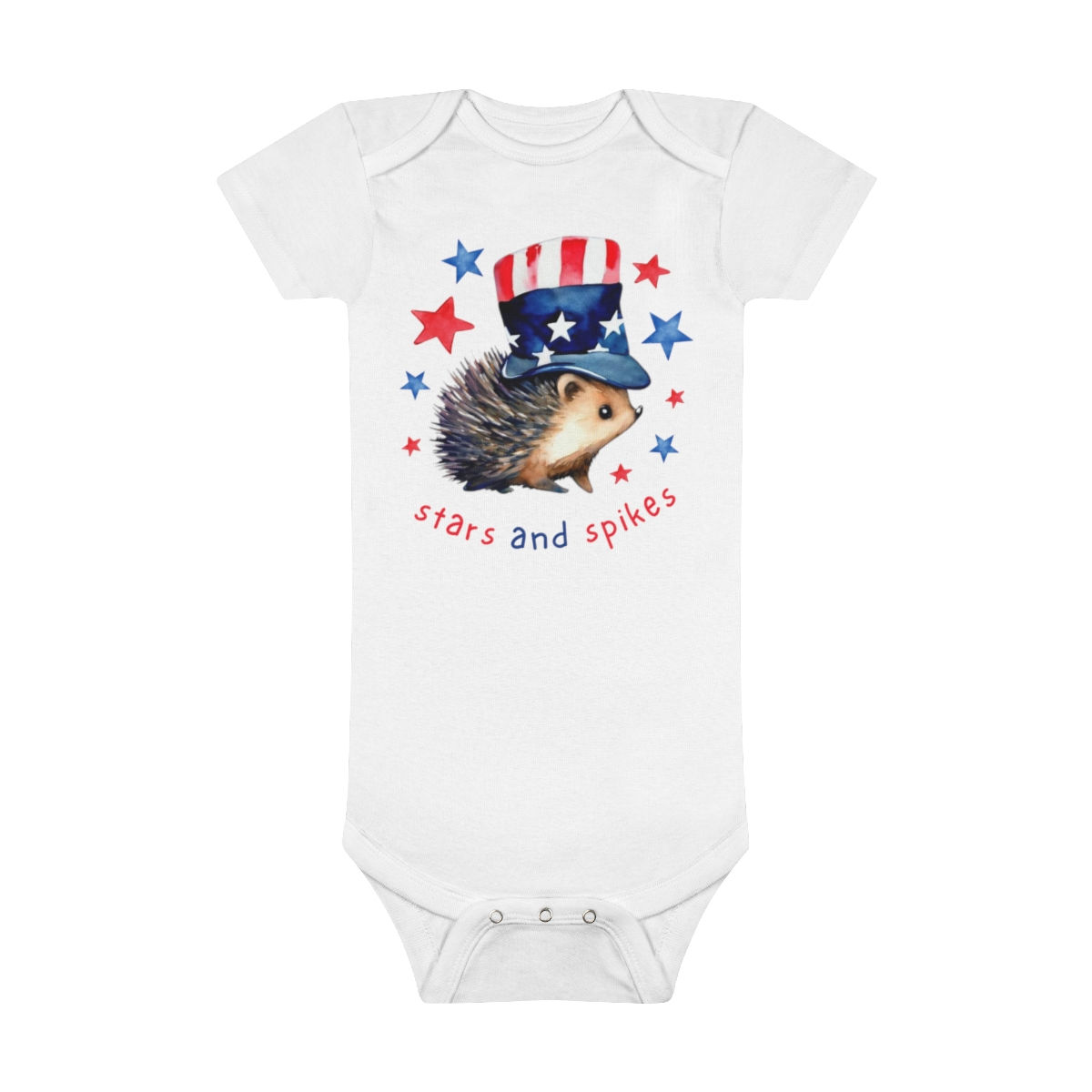 Stars and Spikes Hedgehog Baby Onesie®