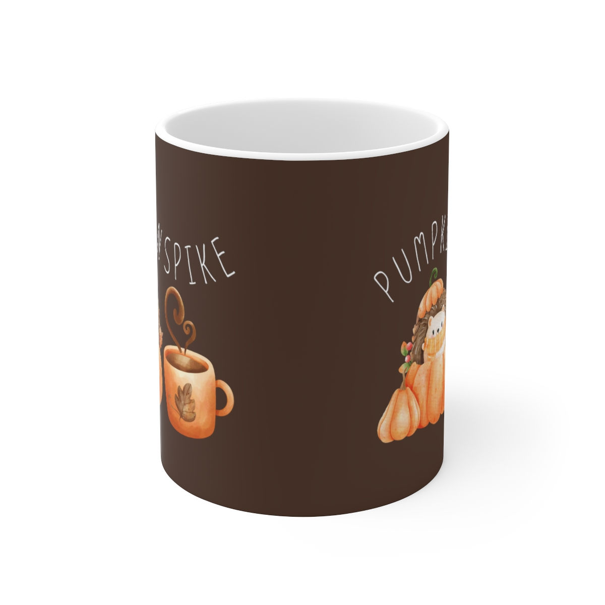 Pumpkin Spike Fall Hedgehog Coffee Mug | Ceramic Autumn Mug | Hedgehog Gift