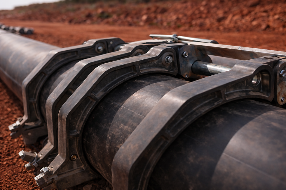 large diameter PE100 HDPE pipe systems installed for mining pipeline infrastructure