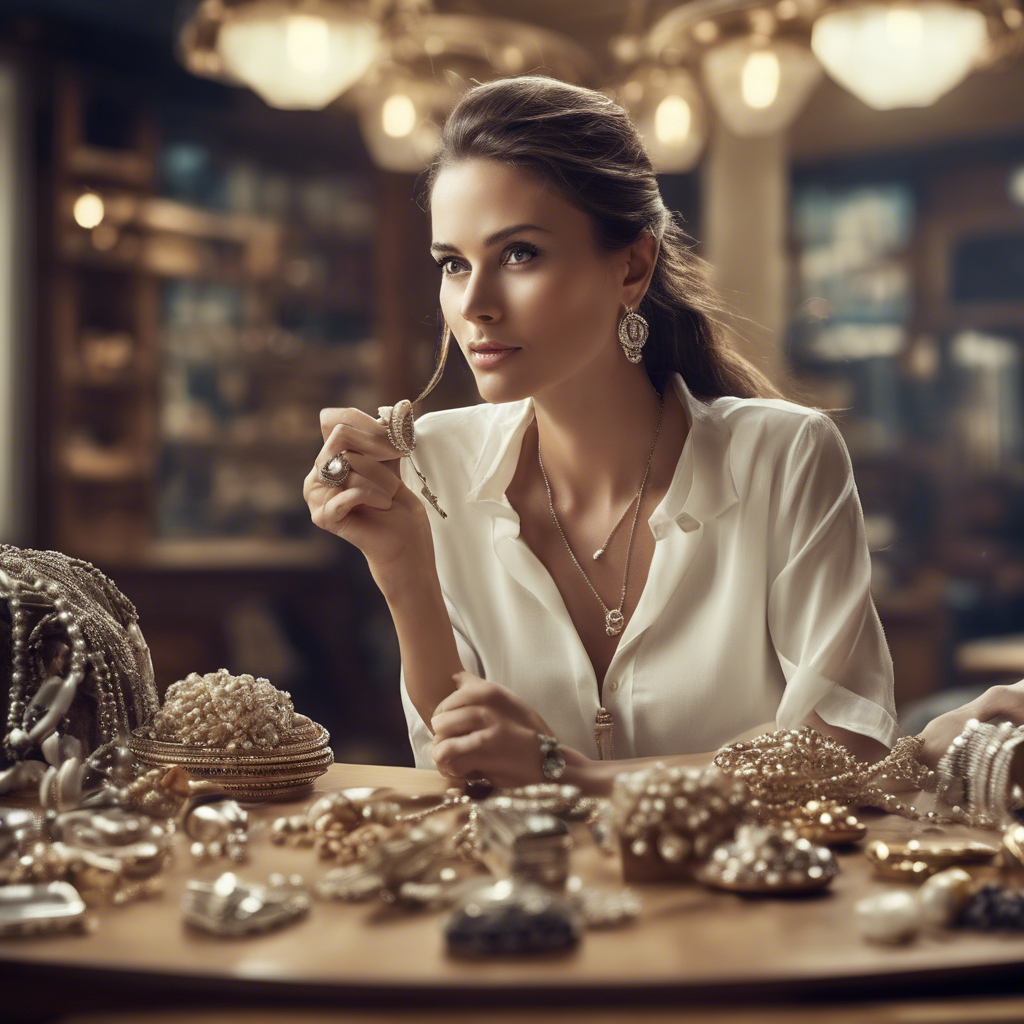 Woman wearing dainty necklace