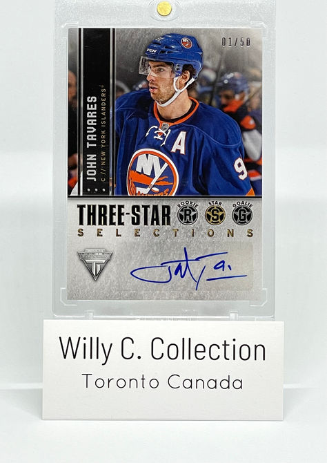 2013-14 PANINI Titanium Hockey Auto John Tavares numbered 01/50