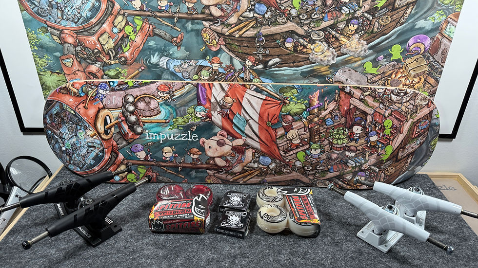 a pair of impuzzle season two pro skateboards...