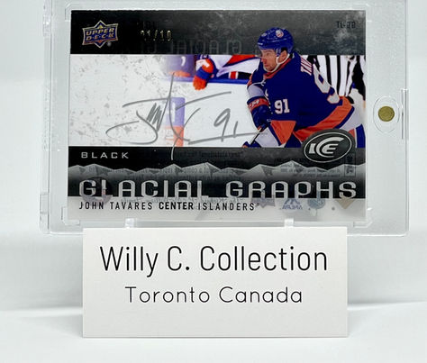2014-15 Upper Deck Ice Glacial Graphs John Tavares numbered 01/10