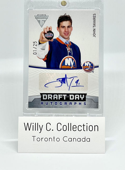 2011-12 PANINI Draft Day Autographs John Tavares numbered 01/25