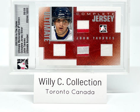 2007-08 ITG Ultimate Complete Jersey Card John Tavares numbered 09/09