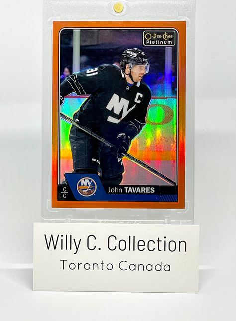 2016-17 O-Pee-Chee Platinum Orange John Tavares numbered 01/25