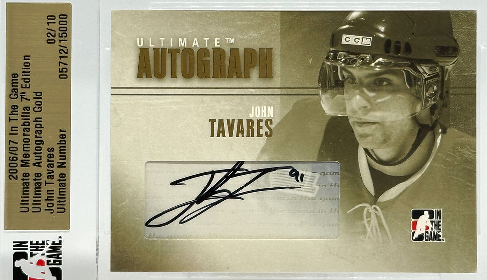 2006-07 ITG Ultimate Autograph John Tavares numbered 02/10