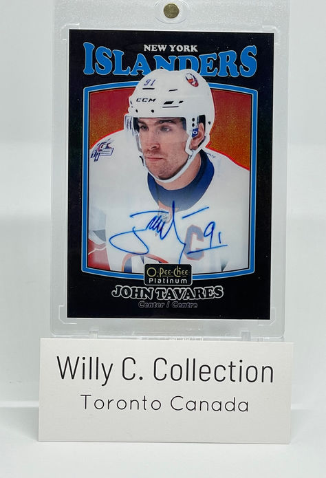 2016-17 O-Pee-Chee Platinum Black Rainbow Auto John Tavares