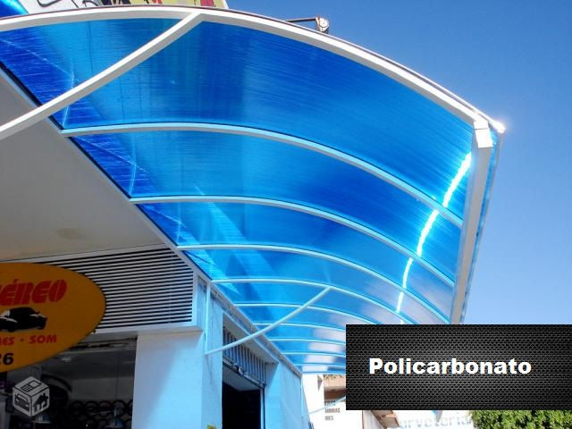 Polircabonato Curvado azul