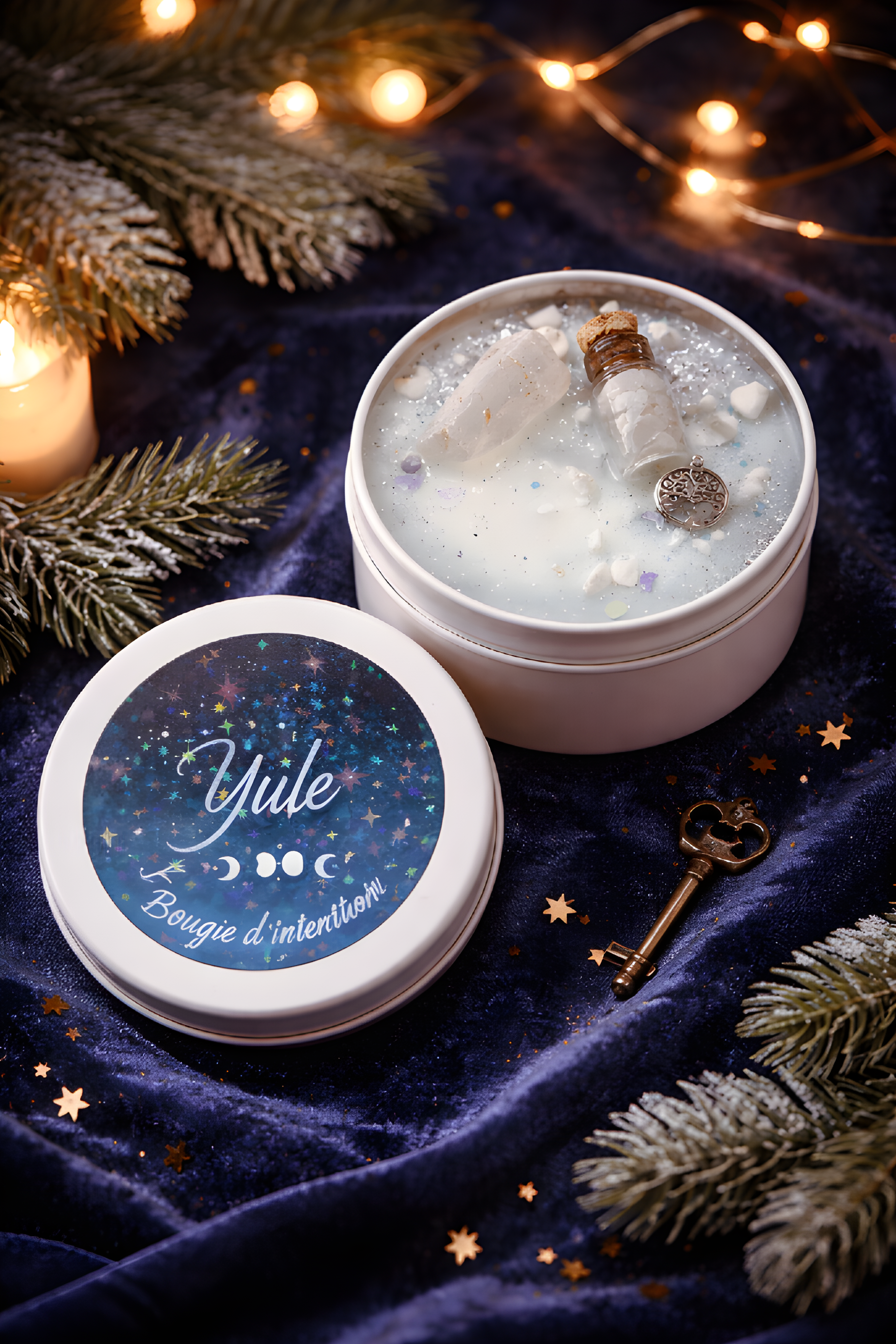 petite bougie rituel Yule