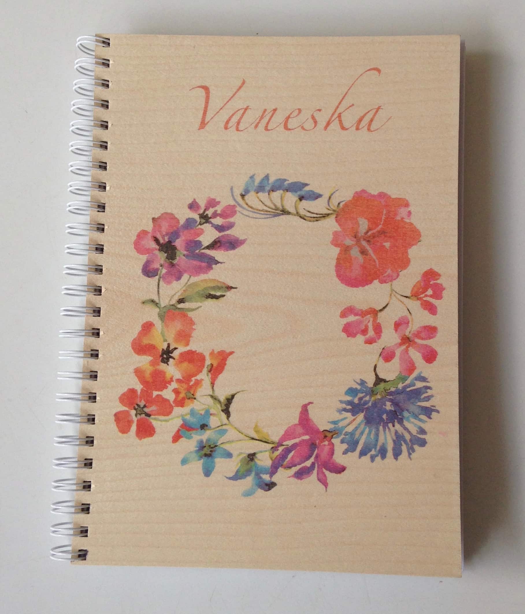 A5 veneered notebook