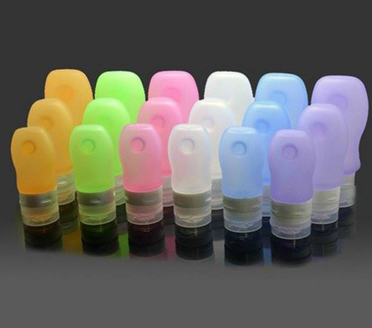 【全台瘋】旅行用品旅遊多彩硅膠洗髮精沐浴露化妝瓶分裝瓶液體硅膠89ml 二入