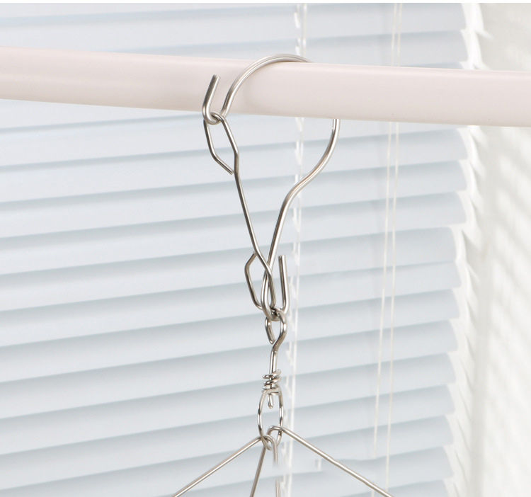 縮圖：（全台瘋）防風方形曬襪架 多夾子衣架 金屬襪夾晾衣架防風曬襪架 30夾 36夾 二款可選