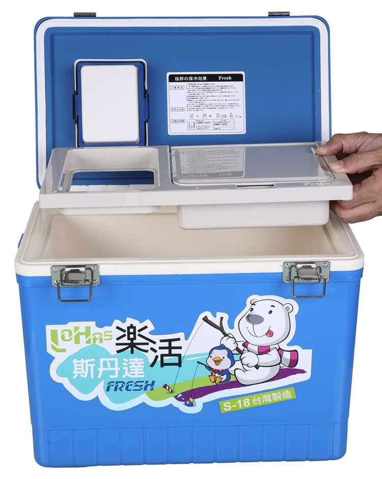 縮圖：（全台瘋）S-18 冰桶 斯丹逹 釣魚冰箱 買海鮮海產 攜帶行動冰箱 露營 野營 戶外遊玩冰箱