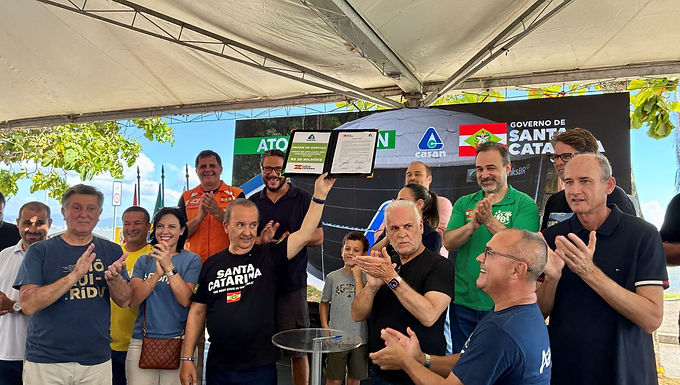 CASAN inaugura reservatório e lança obras de esgotamento sanitário em Florianópolis