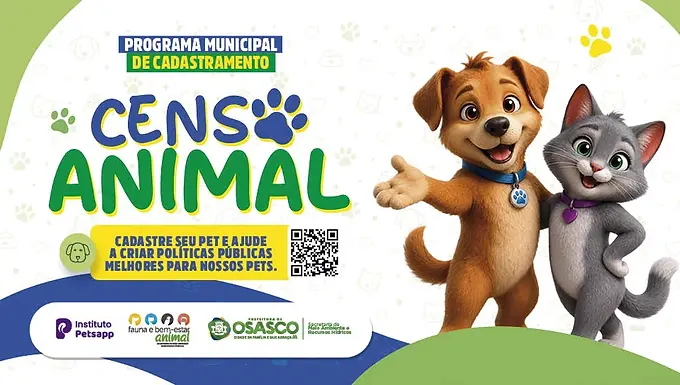 Prefeitura lança Censo Animal Permanente com emissão imediata do RG Animal
