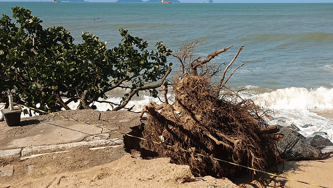 Defesa Civil atua na Fronteira durante ressaca marítima
