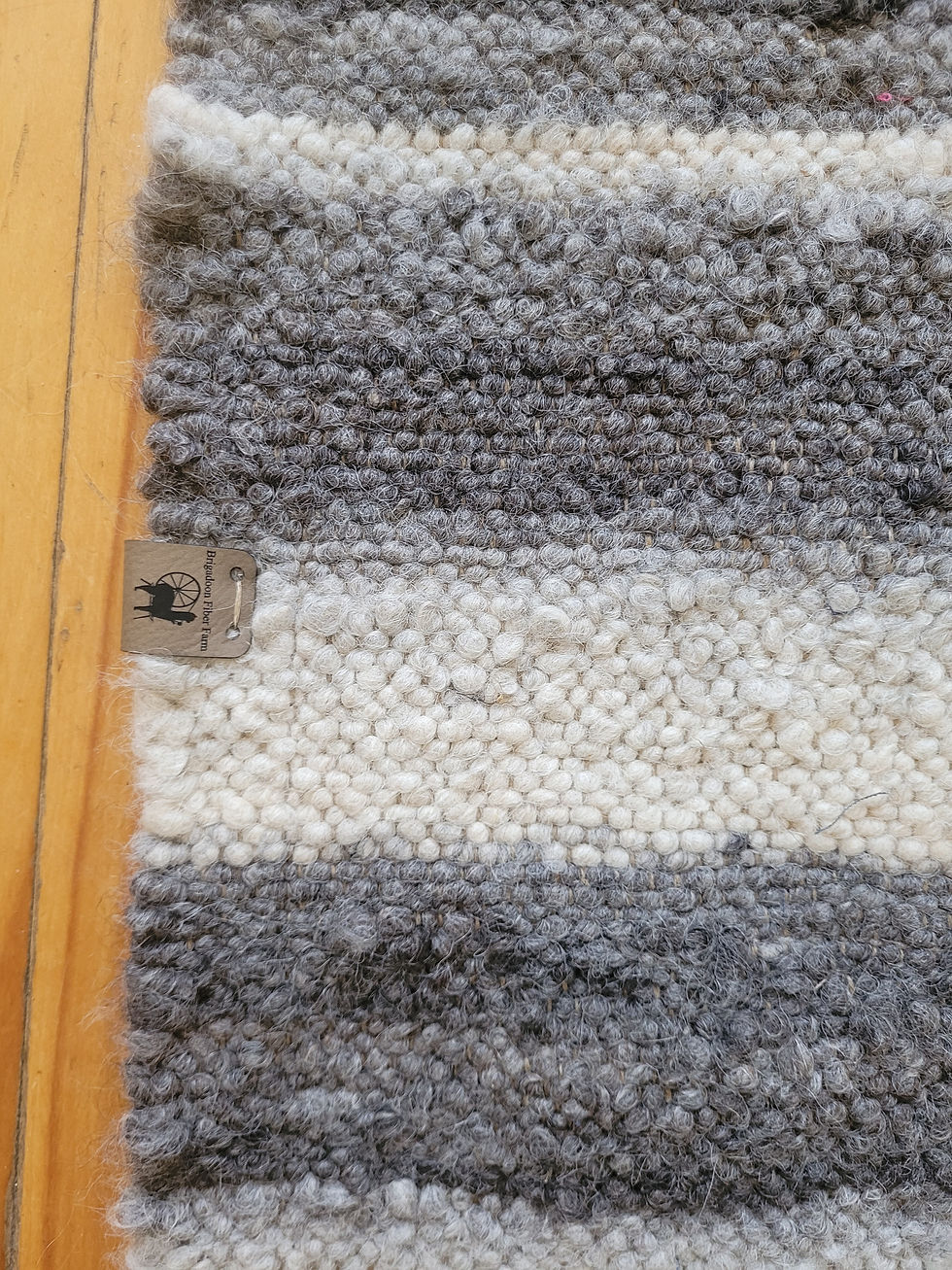 Thumbnail: Alpaca rug, handwoven, 100% natural alpaca and linen