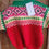Thumbnail: Childrens hand knit sweater, wool Yarn, size 2-4y