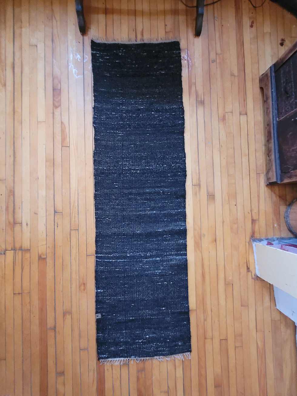 Thumbnail: Alpaca rug, handwoven, 100% natural alpaca and linen