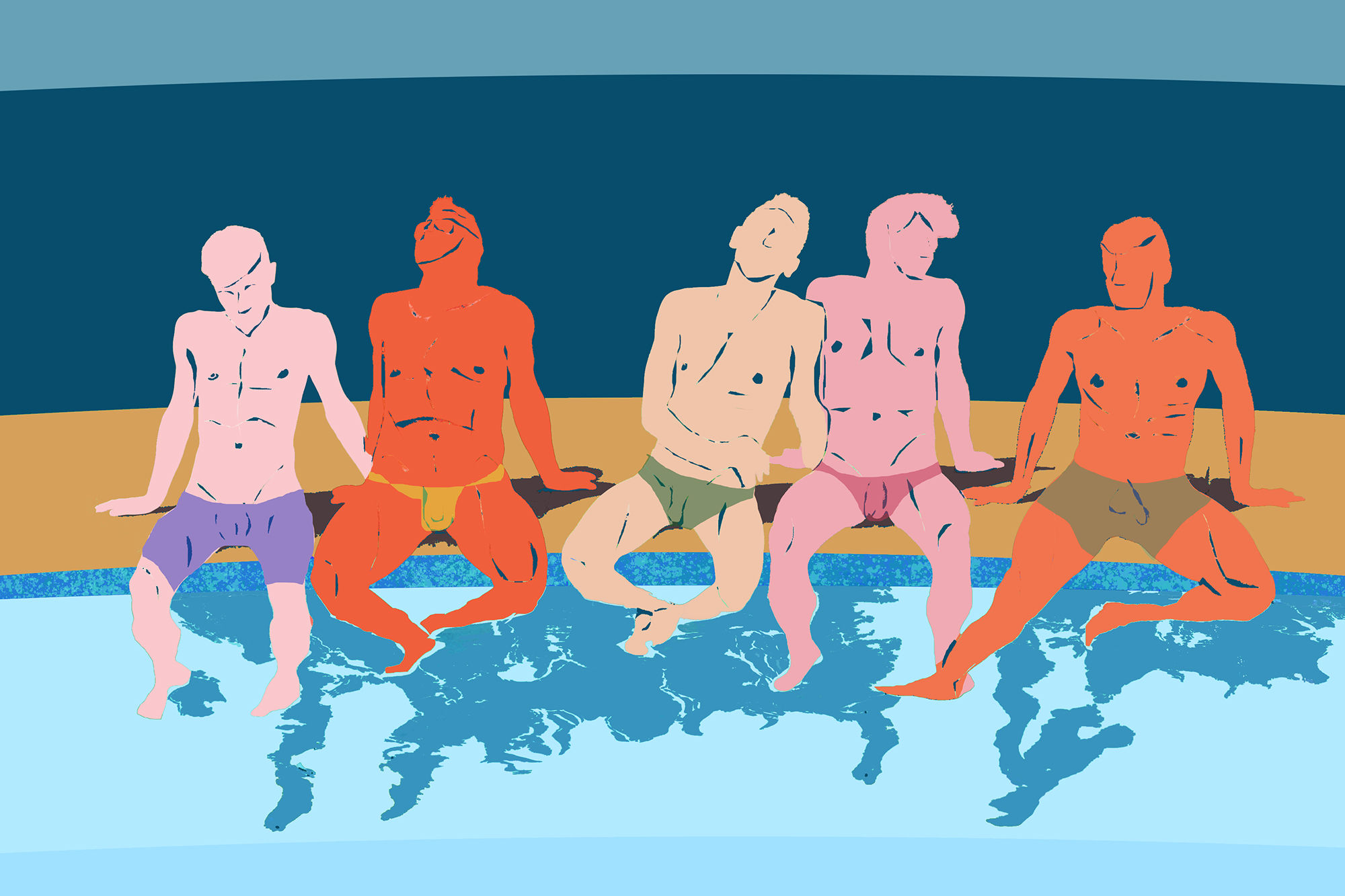 Five Friends - suited or nude