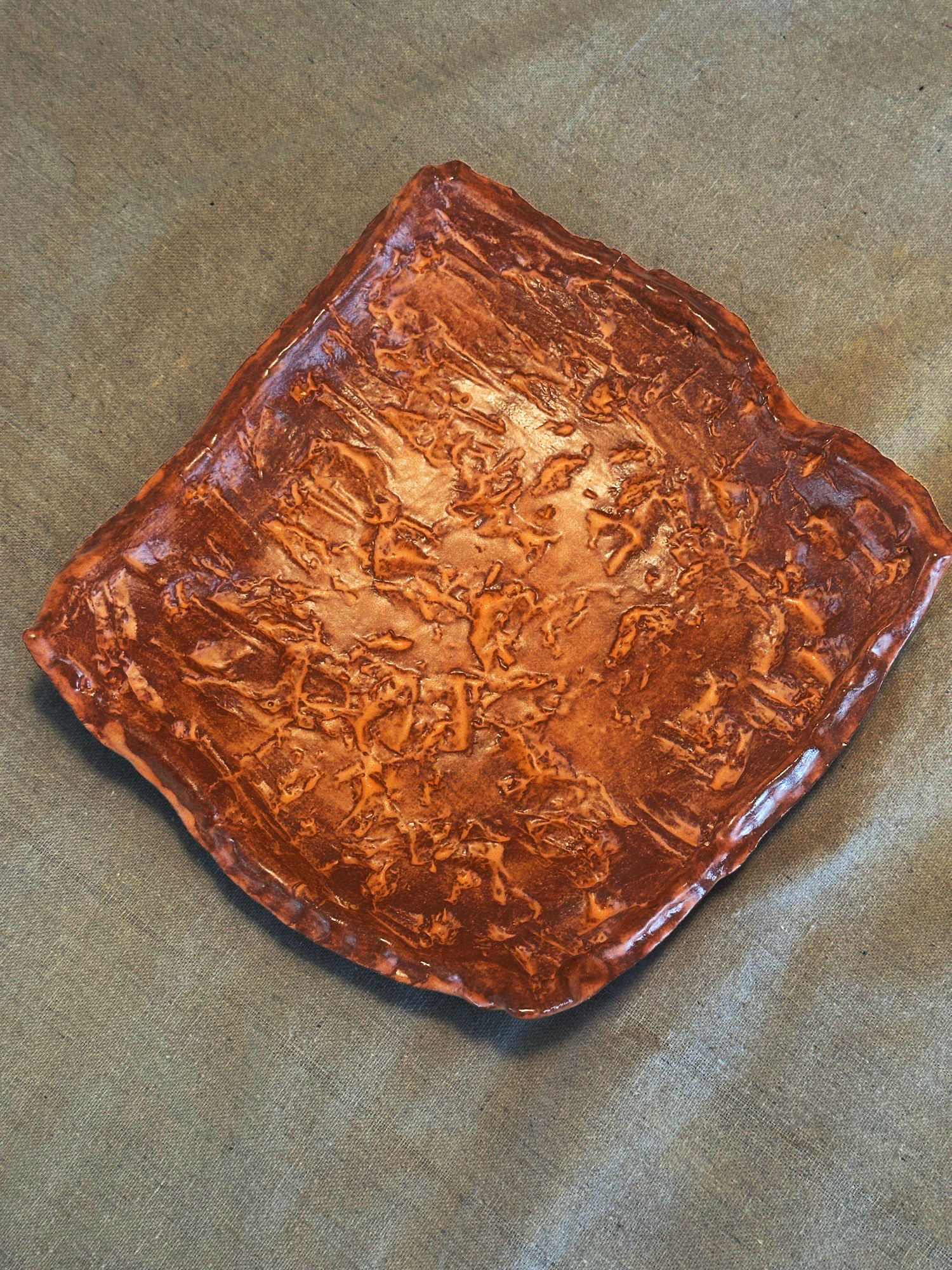 Plate of Embers - 10 x 9 x 2 - $120