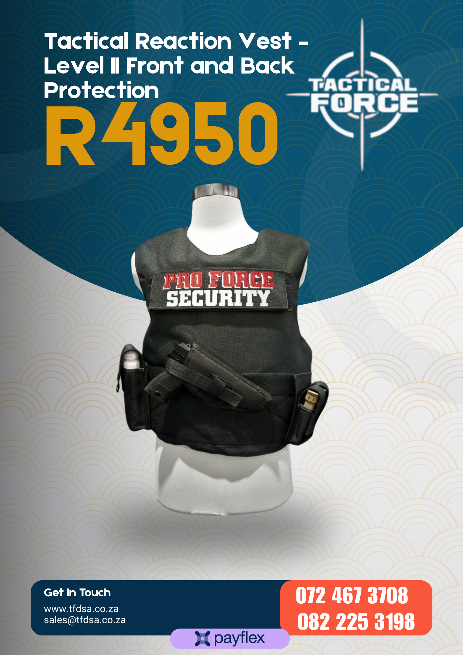 Tactical Reaction Vest – Level II Front and Back Protection