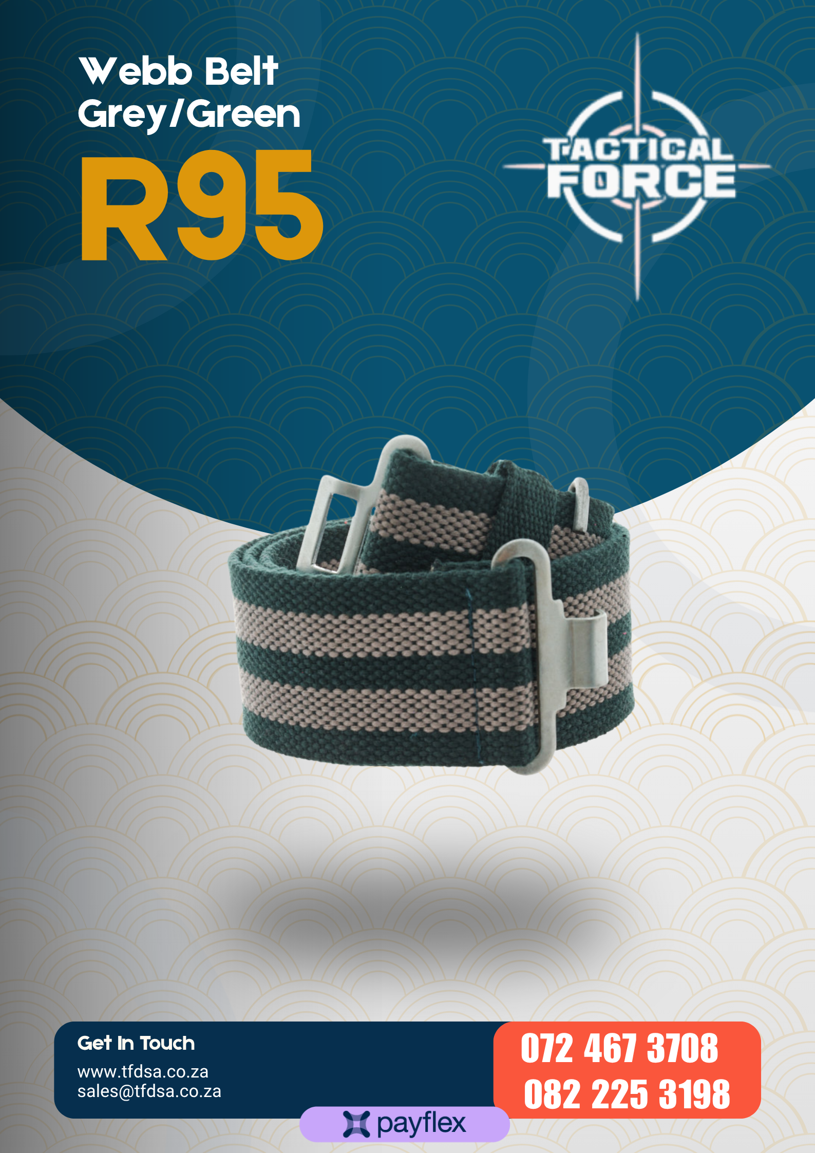 Webb Belt Grey/Green