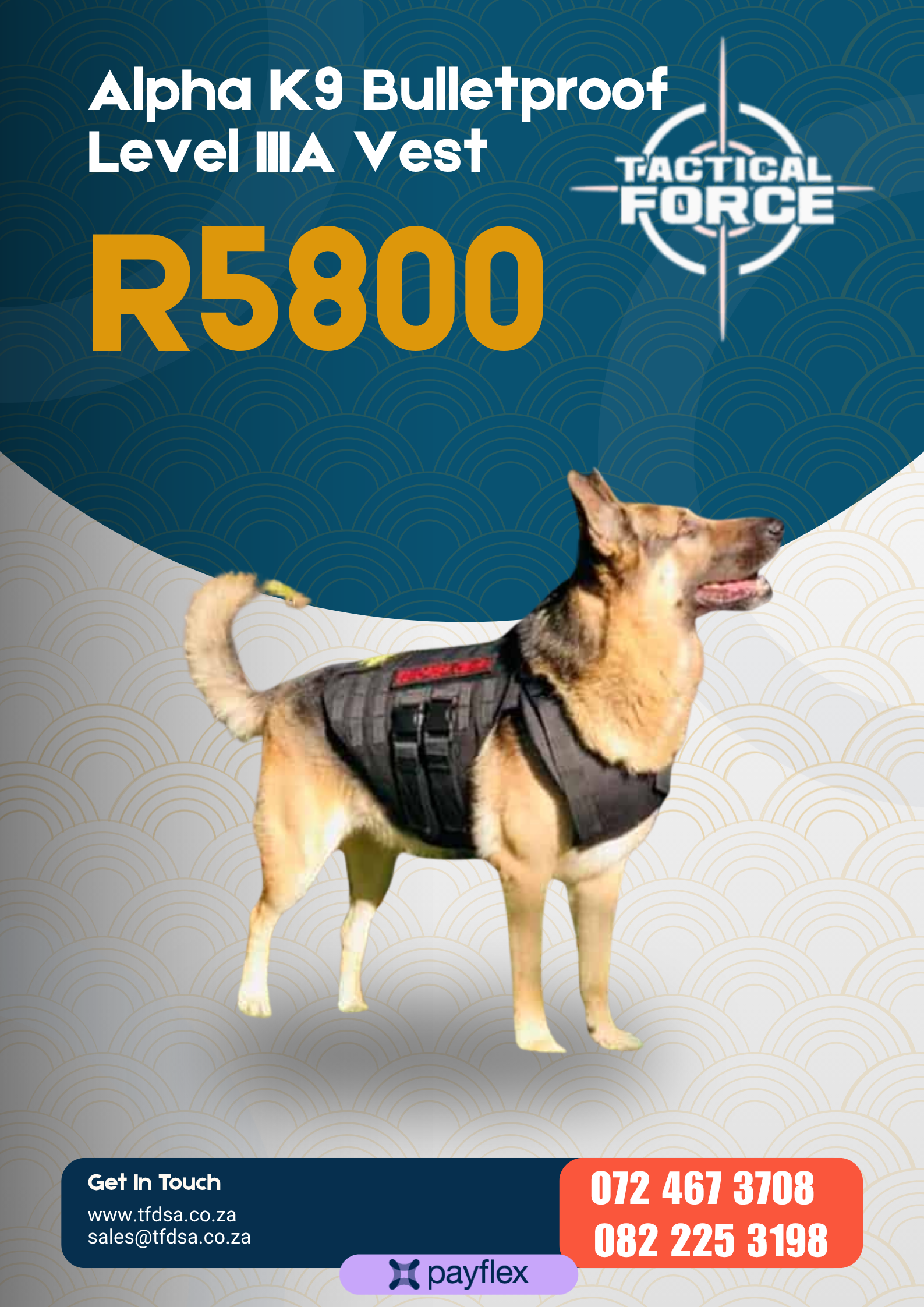 Alpha K9 Bulletproof Level IIIA Vest