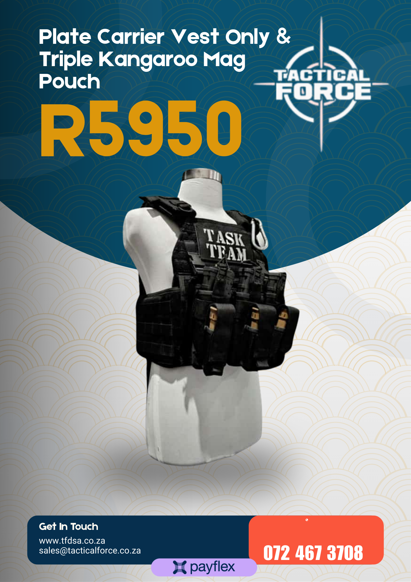 Plate Carrier Vest Only & Triple Kangaroo Mag Pouch