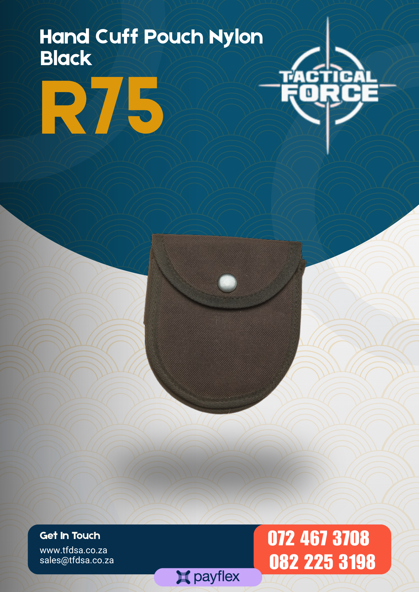 Hand Cuff Pouch Nylon Black