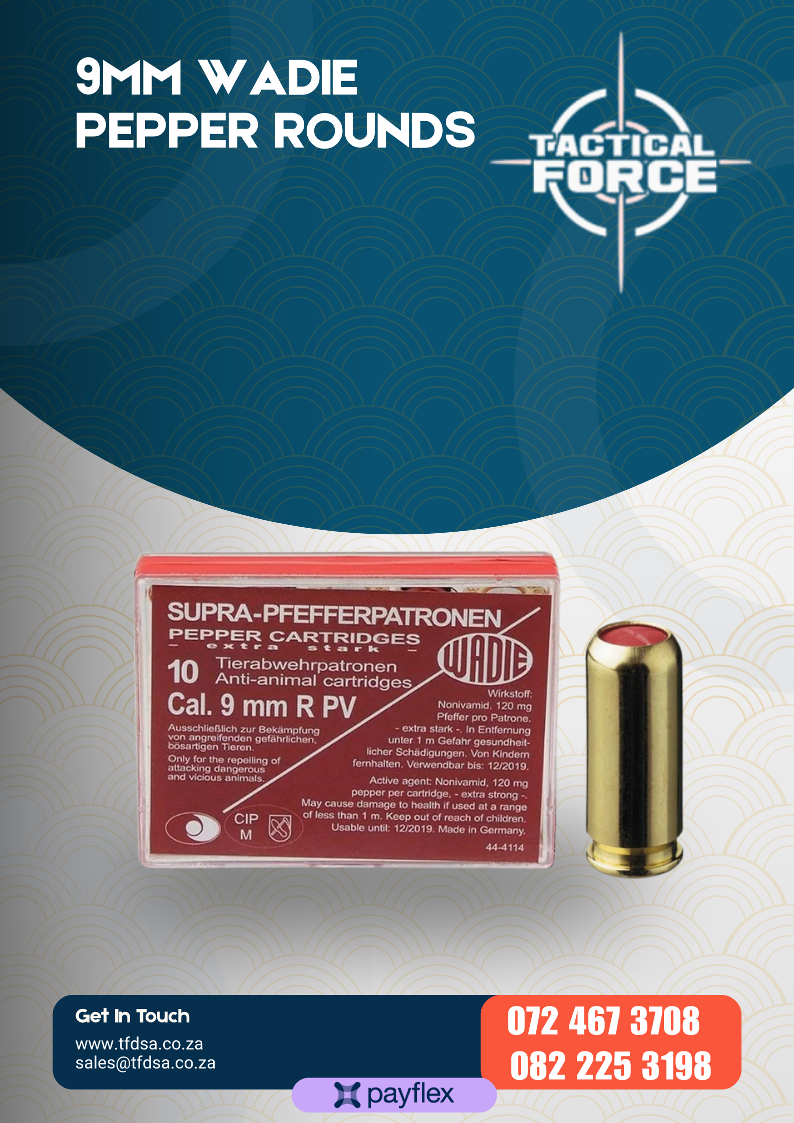 Wadie 9mm P.A.K Pepper Rounds