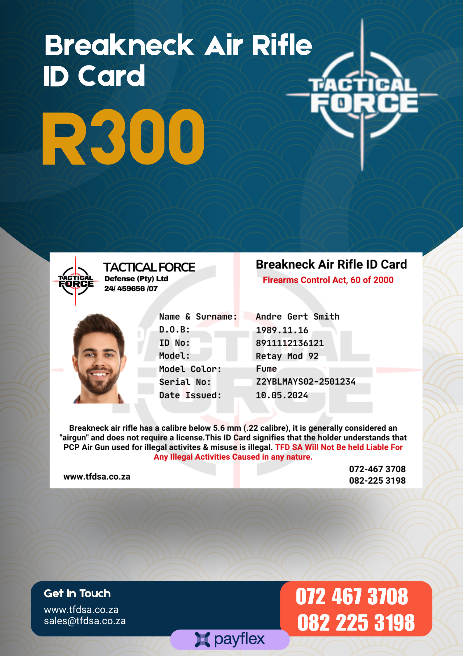 Breakneck Air Rifle ID Card