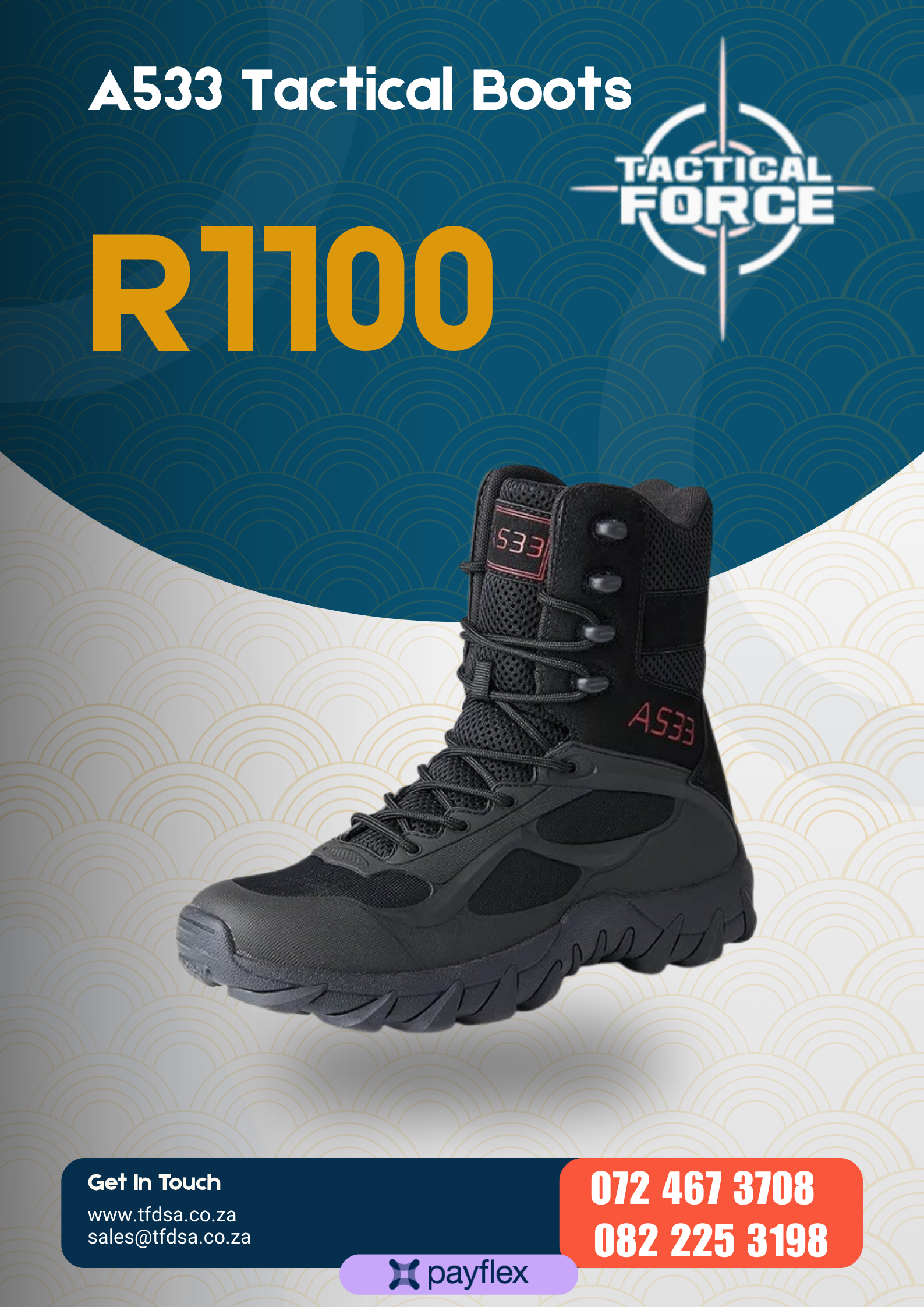 A533 Tactical Black Boots