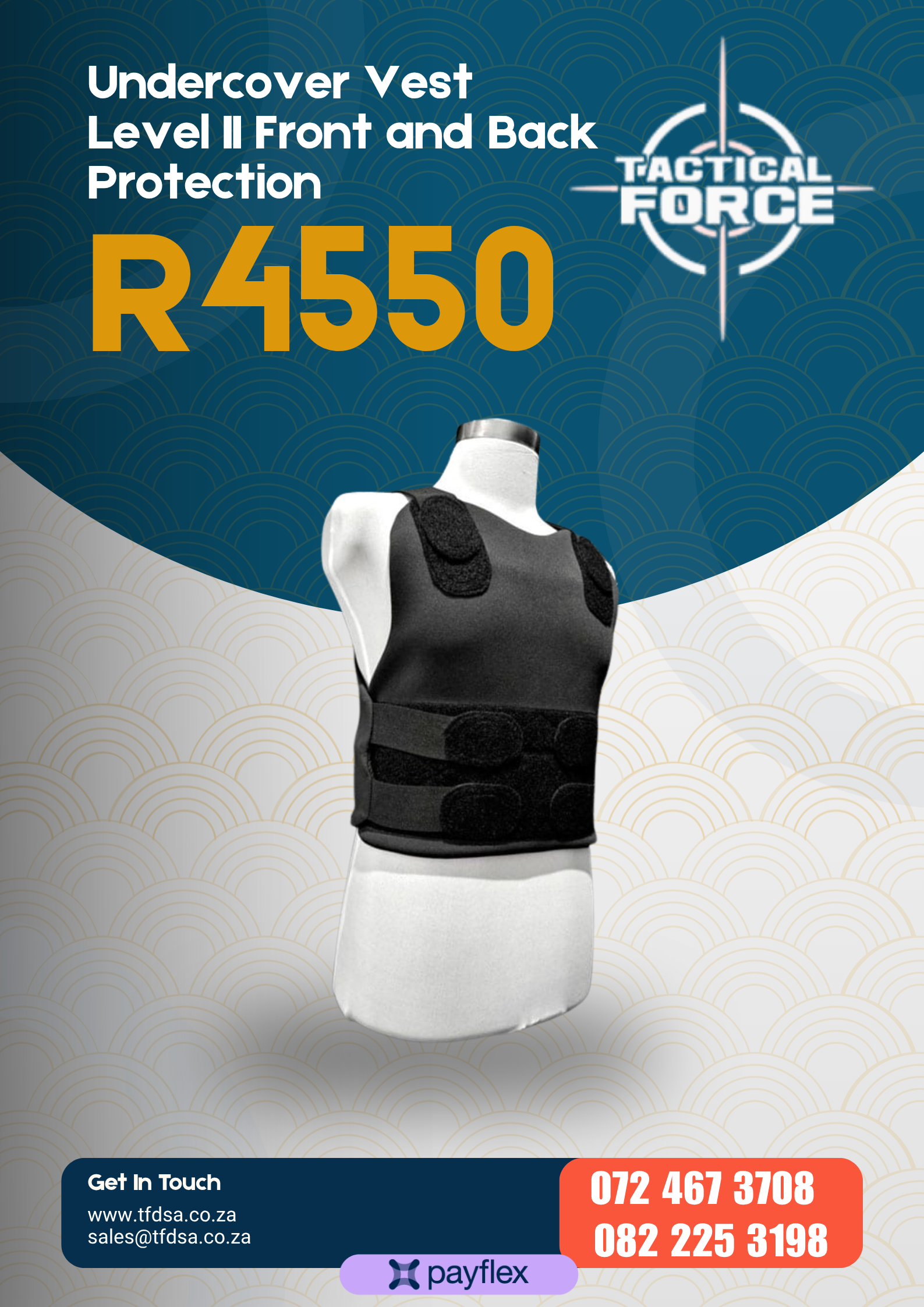 Undercover Vest – Level II Front and Back Protection