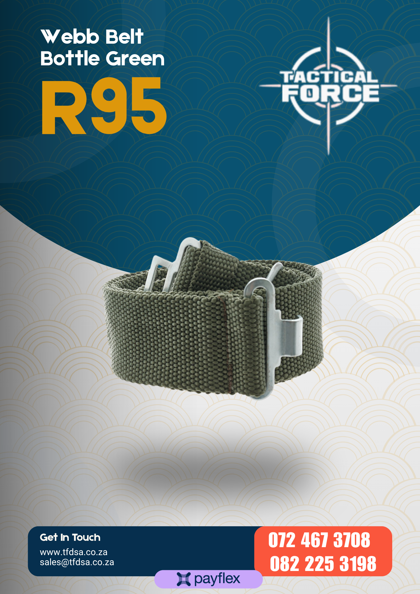 Webb Belt Bottle Green