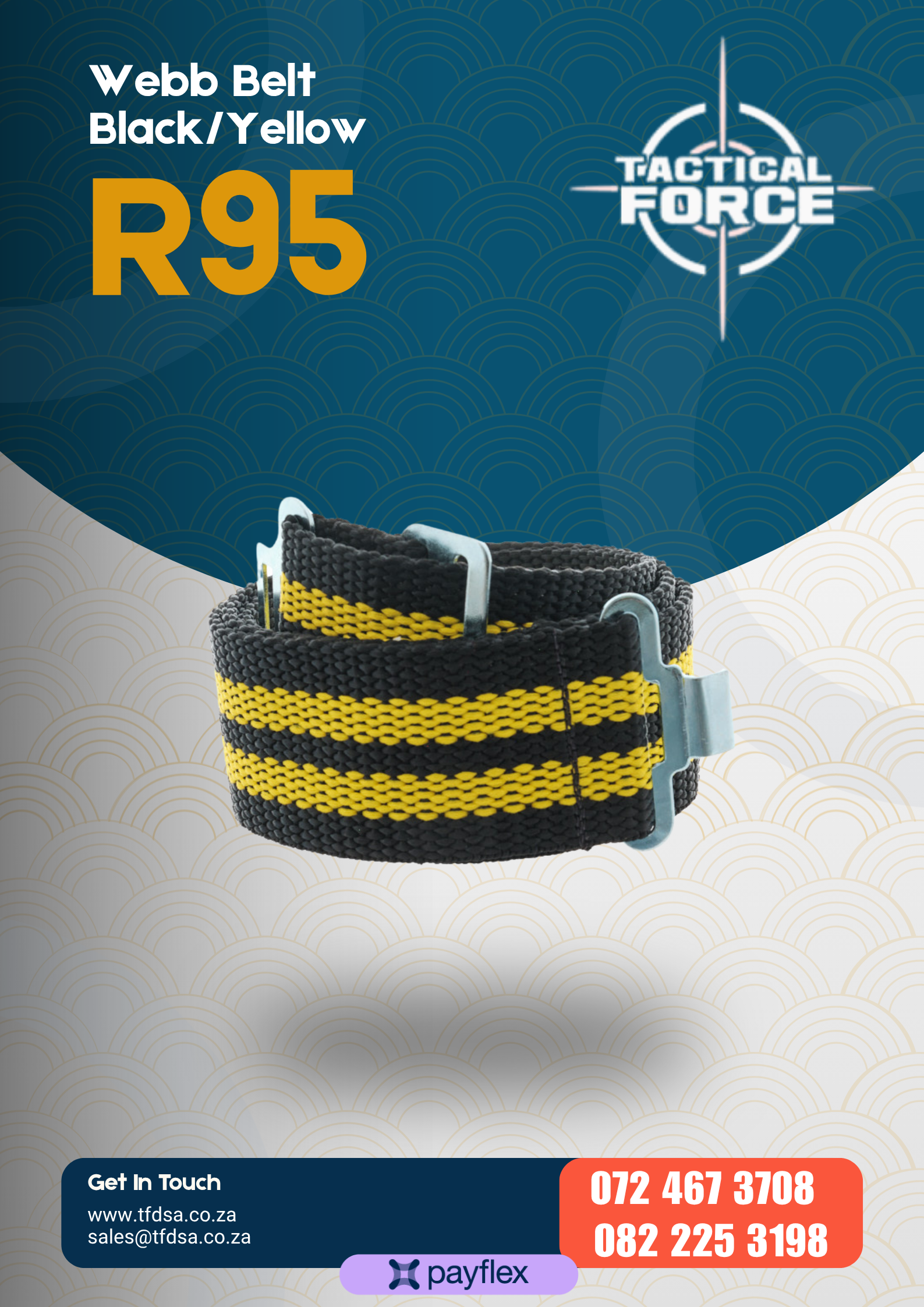 Webb Belt Black/Yellow