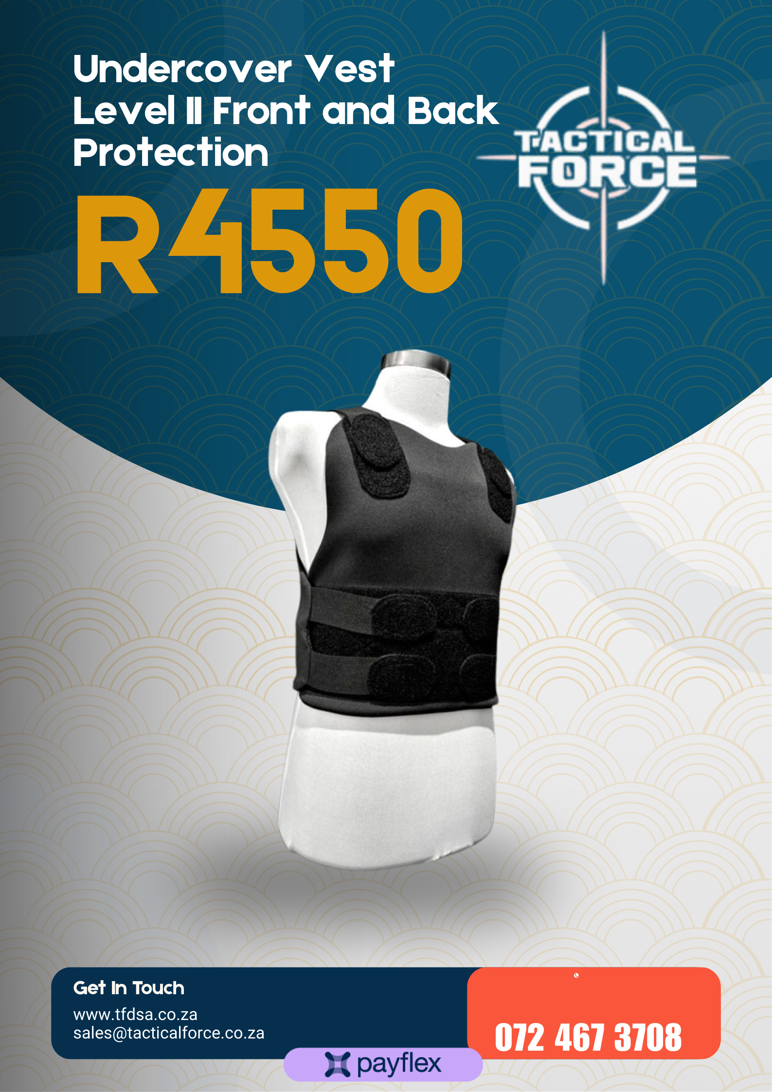 Undercover Vest – Level II Front and Back Protection