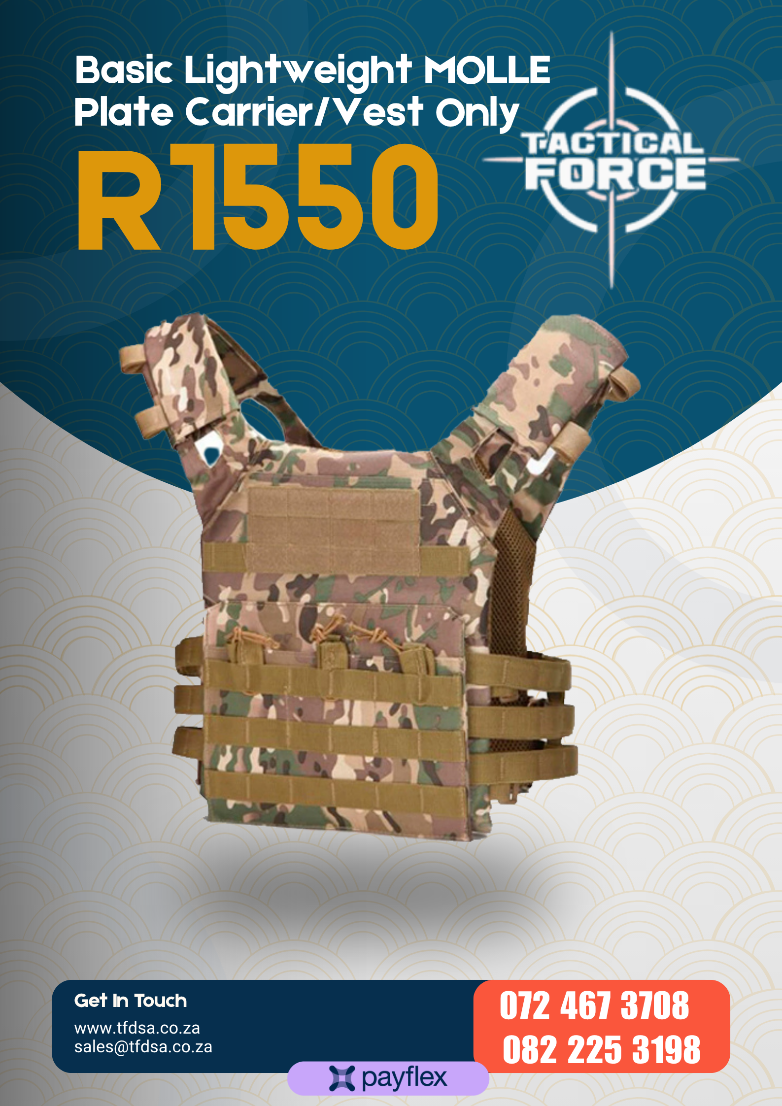 Basic Lightweight MOLLE Plate Carrier/Vest Only