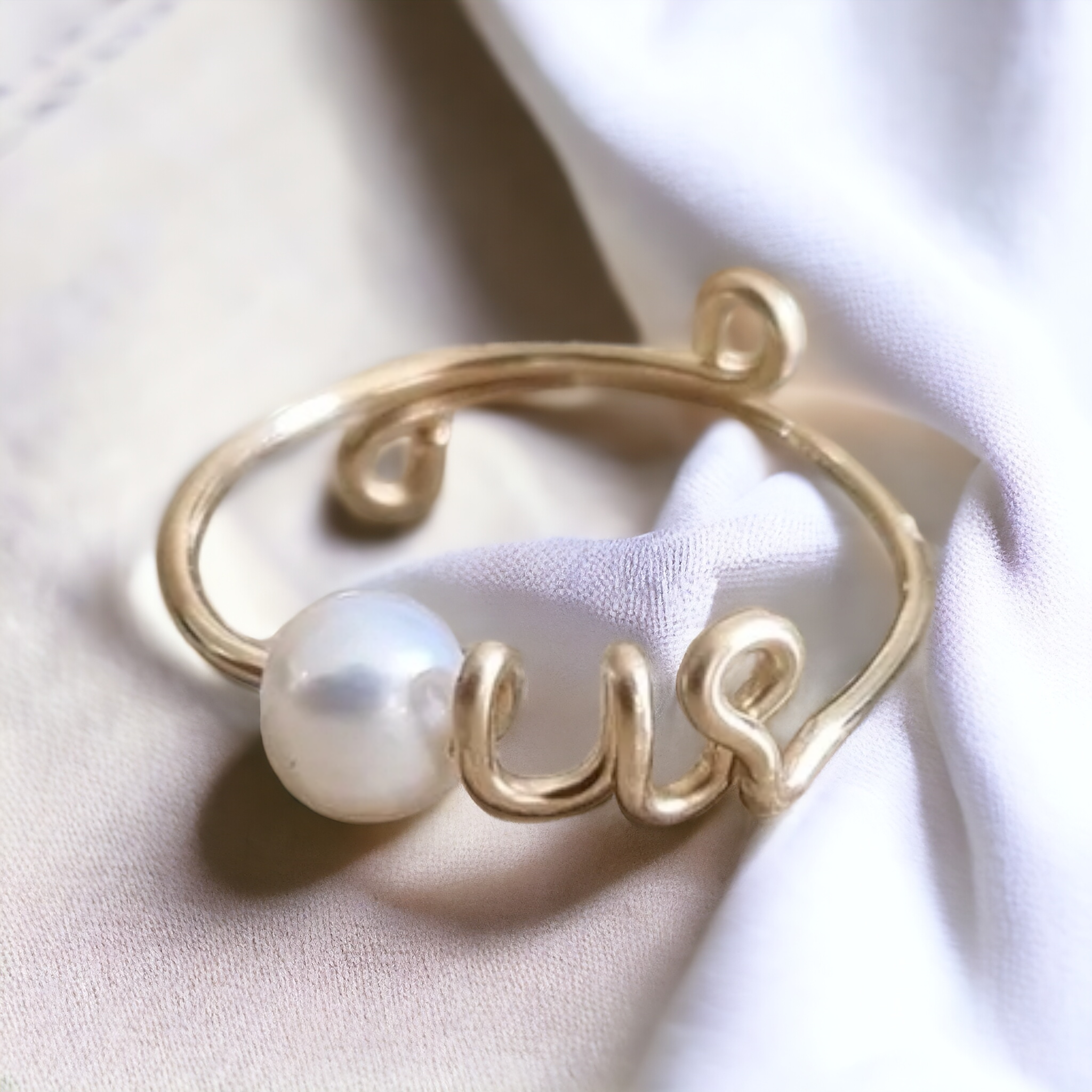 Bague "Per Tè" Perle d'eau douce