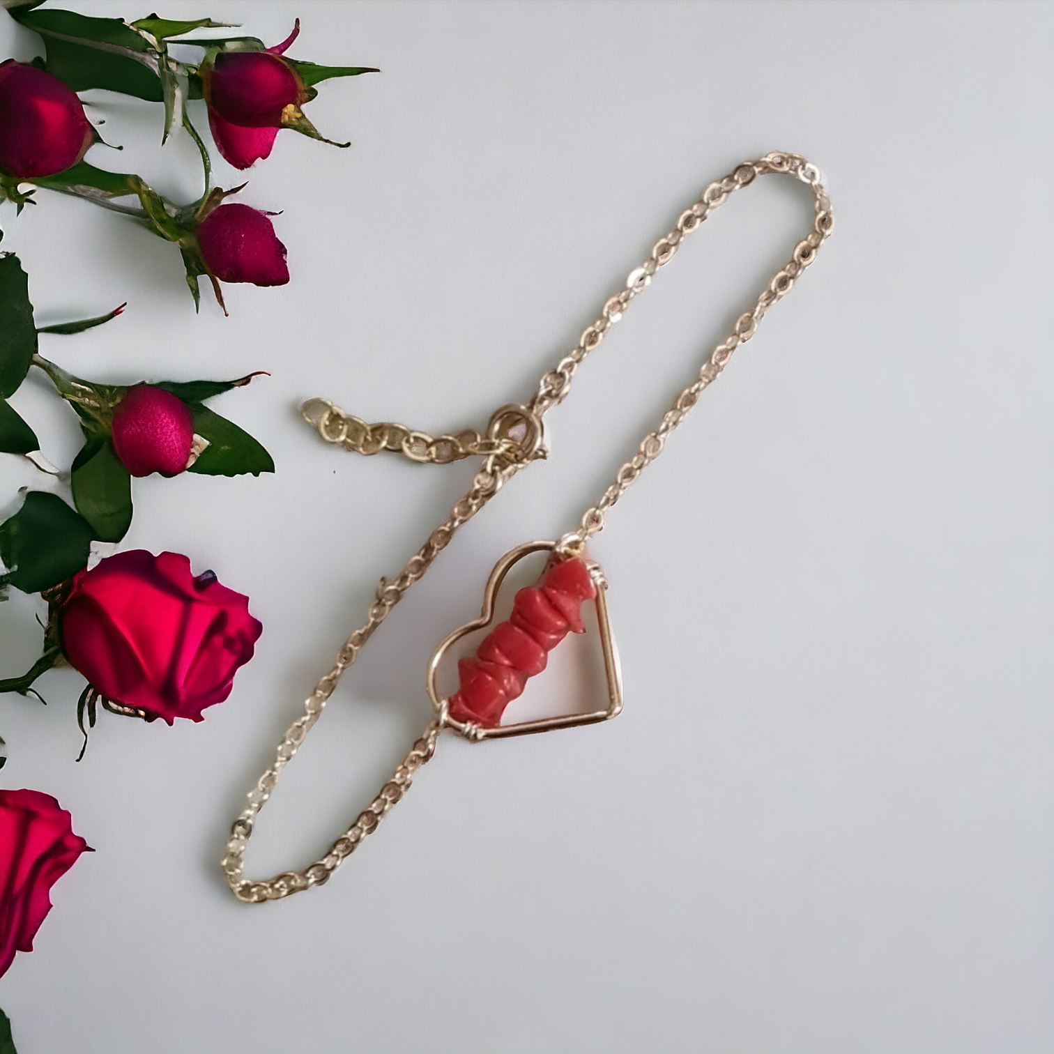 Bracelet Cœur Corail