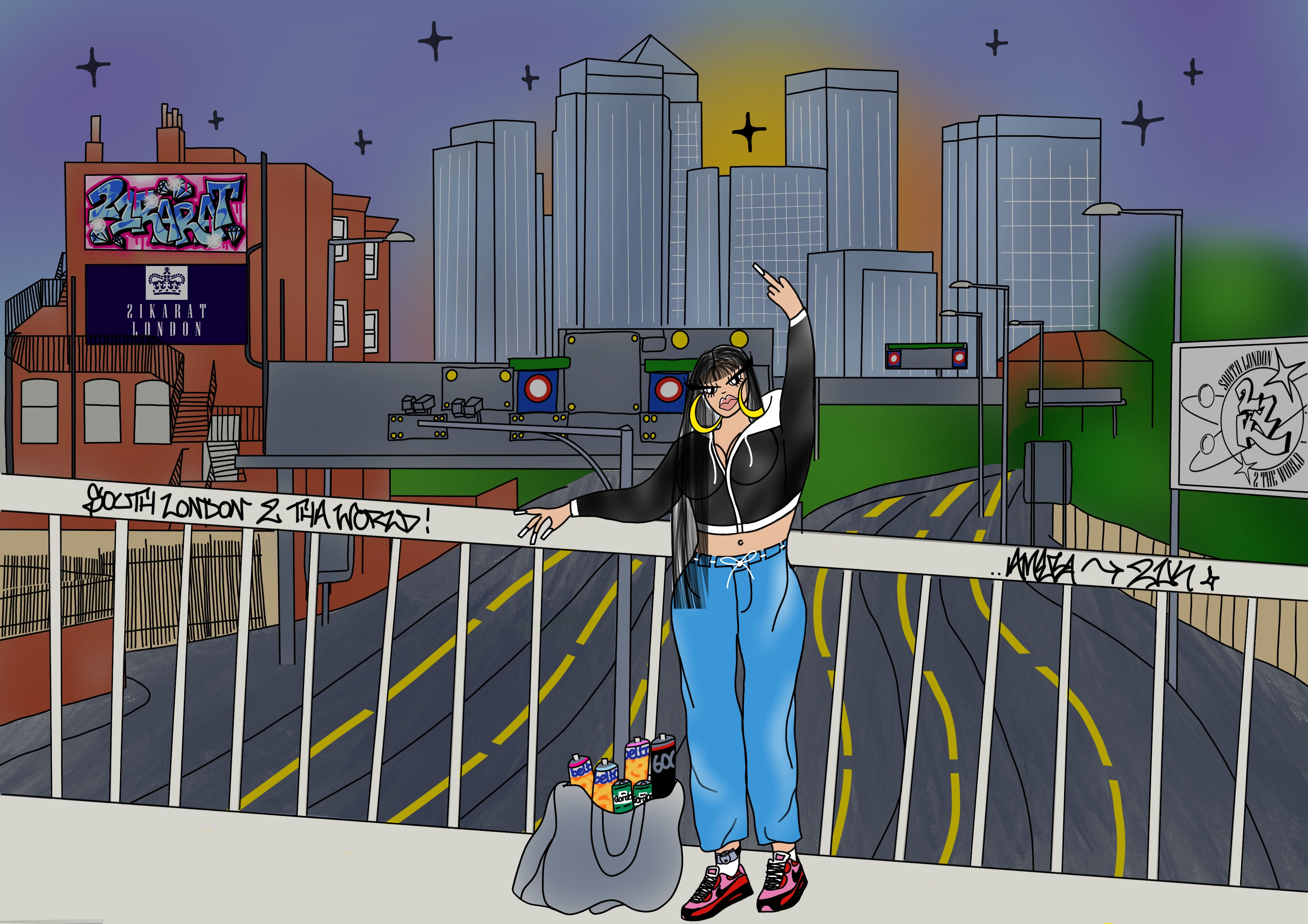 graffiti artwork, Blackwall tunnel