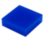 Bloque de metacrilato de color de 30 mm para decoración e interiorismo azul