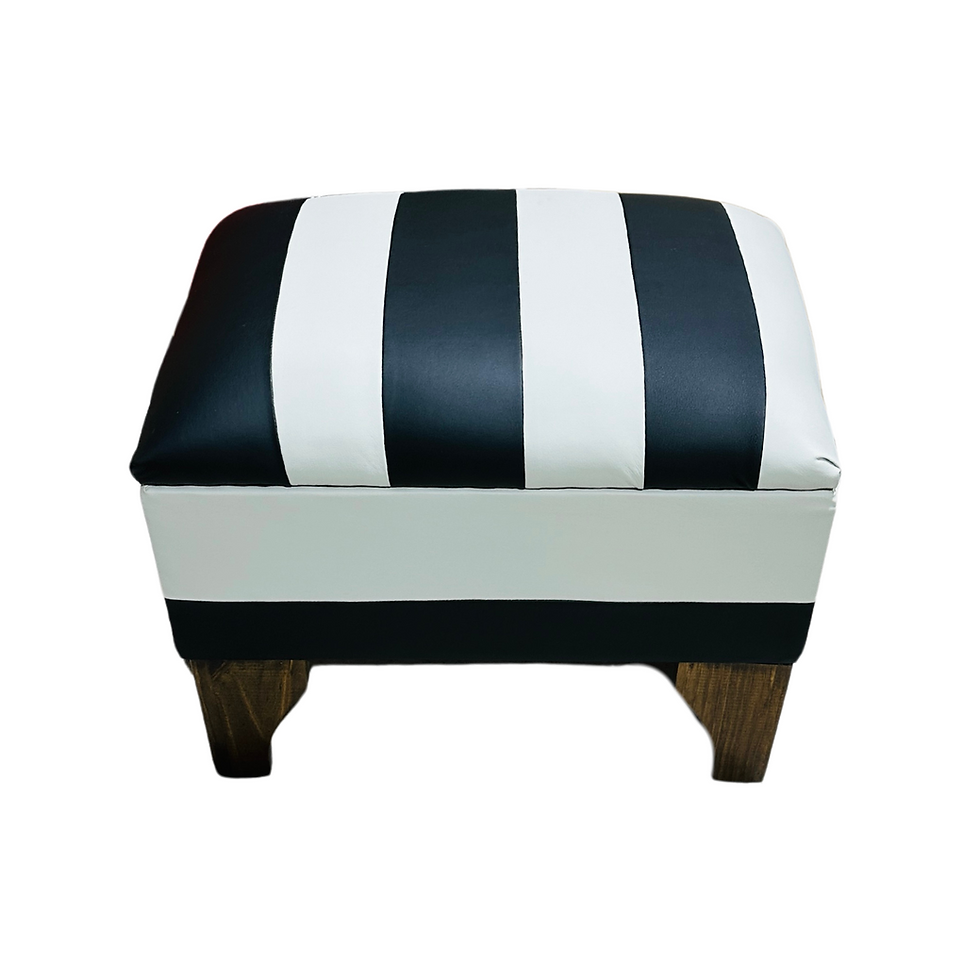 Miniatura: Banqueta Baúl BICOLOR ECO CUERO 60x40X45X20 Rimar