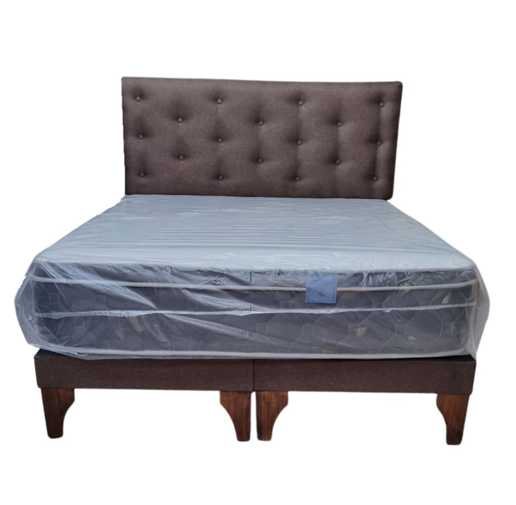 Cama 2 plazas Colchon TANON Premiun  MARVER Chocolate Lino
