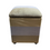 Miniatura: Pouf Baúl Bicolor Crema Beige Felpa 40x33x50x40 Rimar