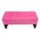 Miniatura: Banqueta Baúl Rosado Felpa Diamante 105x45x40x20 Rimar.
