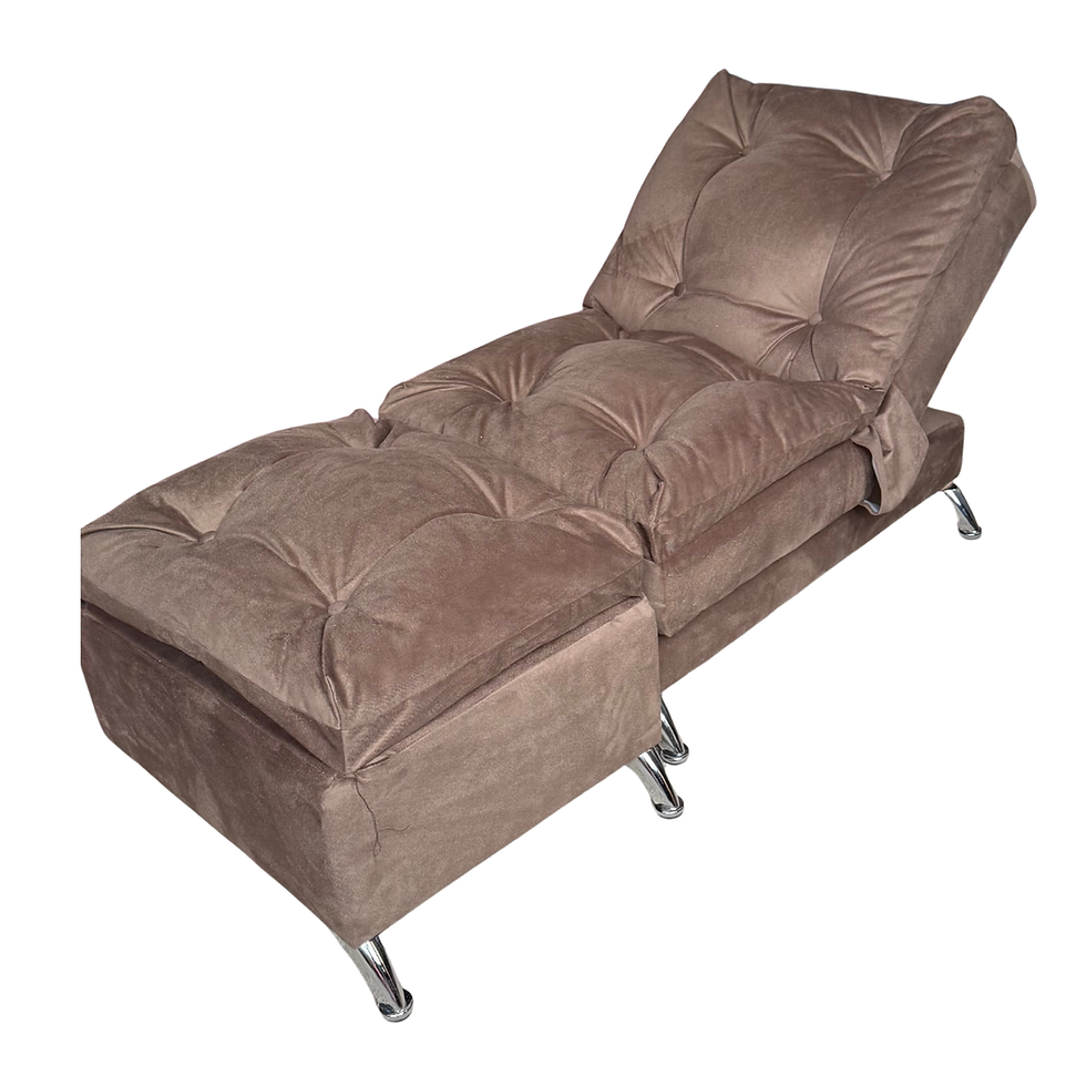 Miniatura: Butaca 3 ángulos de inclinación Chocolate Felpa