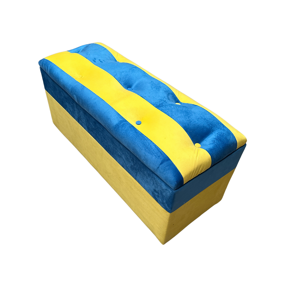 Miniatura: Baúl Botone XL BICOLOR Felpa 105X40X50X40 Rimar